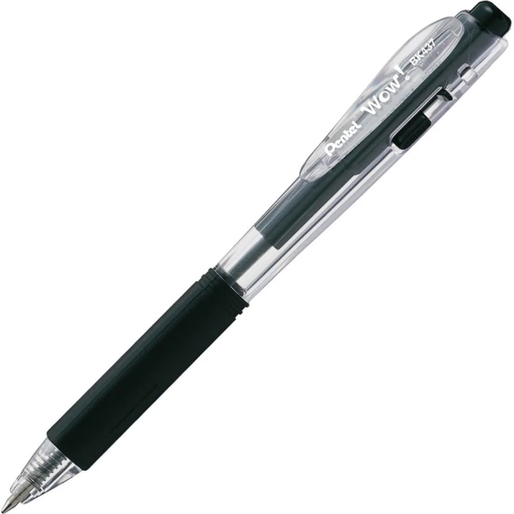 Caneta Esferografica Retratil Wow 0,7Mm Preta Pentel (Cx.c/12) - imagem 2