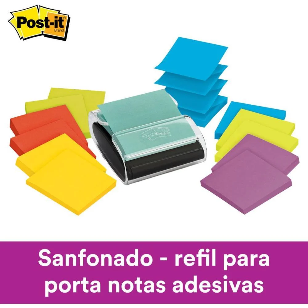 Bloco De Recado Post-It Pop Up Refil R330 76X76 Rosa 3M (Unidade) - imagem 6