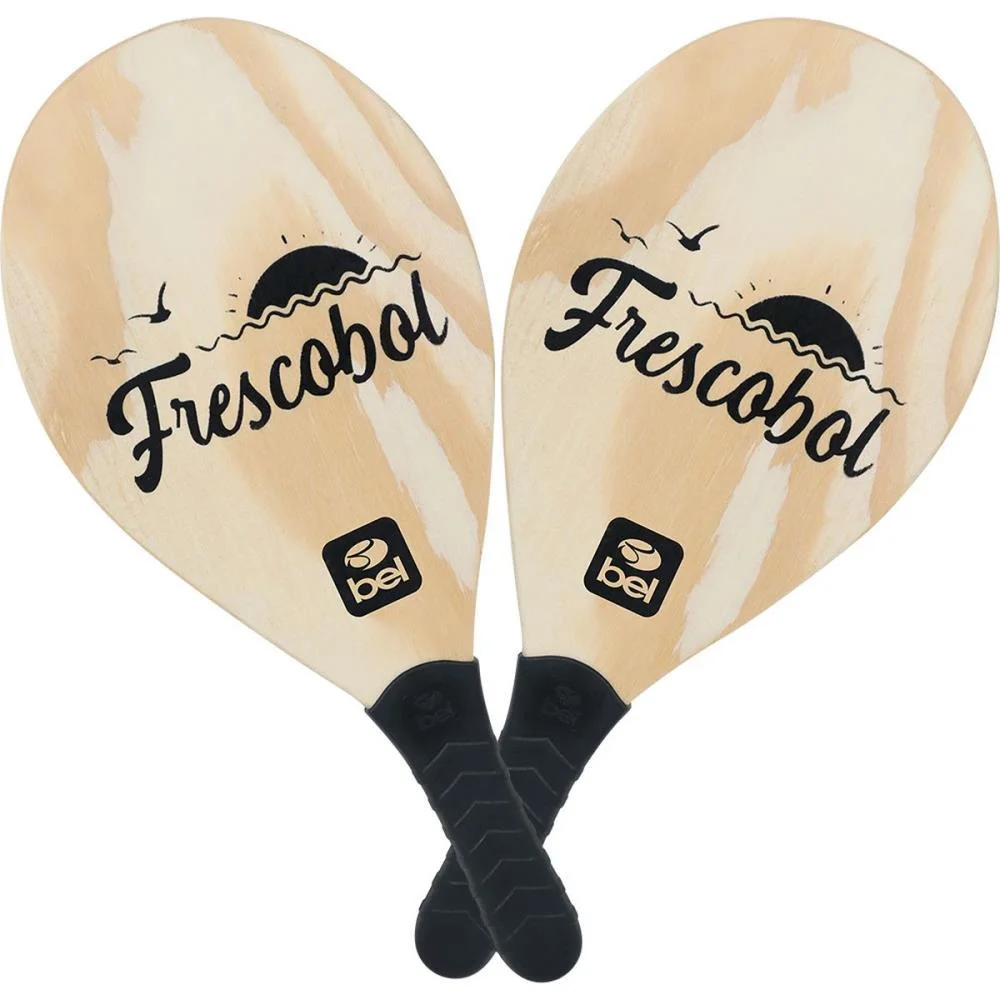 Frescobol Raquete Madeira +Bola Bel (Kit) - imagem 3