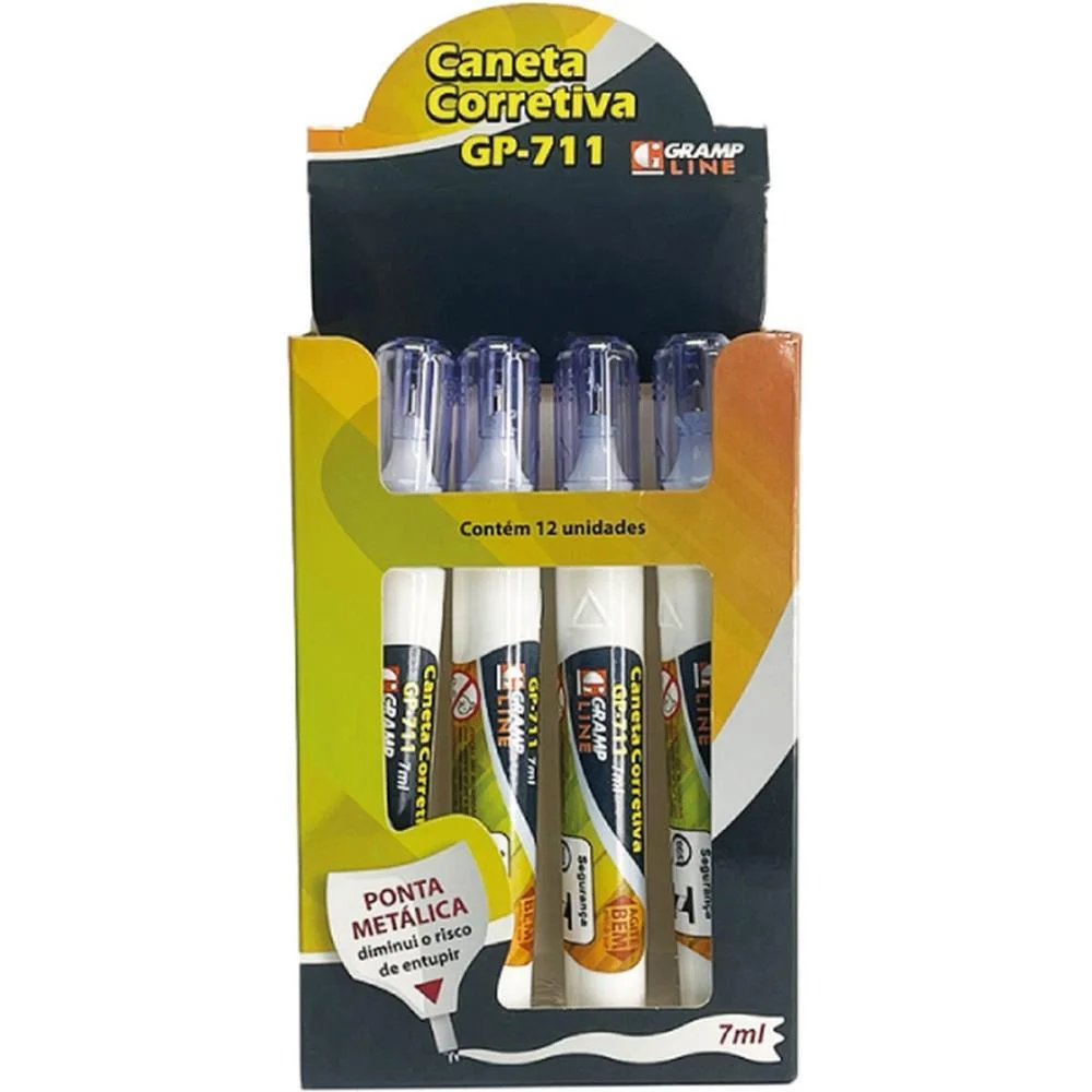 Caneta Corretiva 7Ml Gp-711 Metal Gramp Line (Cx.c/12) - imagem 2