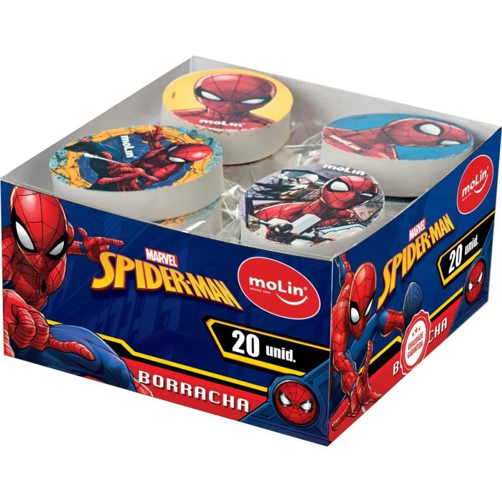 Borracha Decorada Spider Man 4 Modelos Molin (Cx.c/20) - imagem 4
