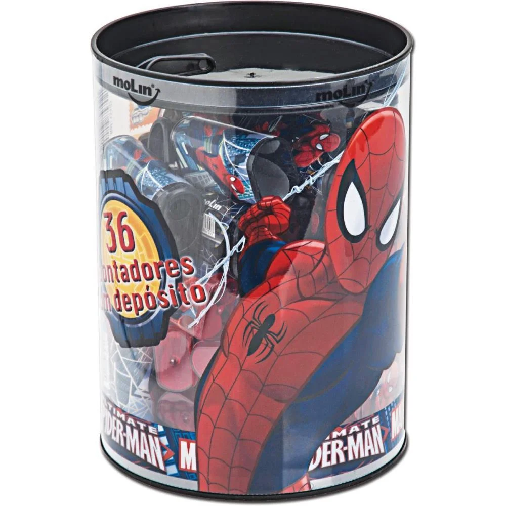 Apontador Com Deposito Decor. Spider Man (S) Molin (Pote-36) - imagem 2