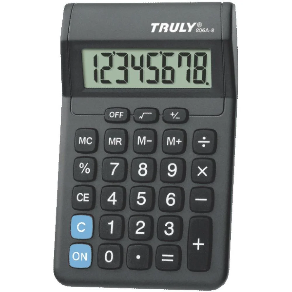 Calculadora De Mesa 8 Dig. Preta C/1Pilha Aa Procalc (Unidade) - imagem 2