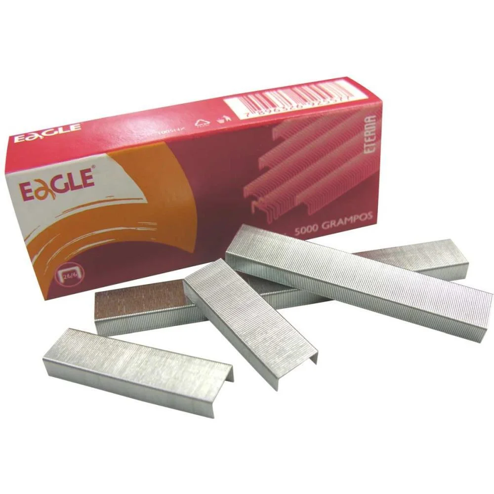 Grampo Para Grampeador 26/6 Galvanizado 5000 Eagle Sertic (Caixa) - imagem 2