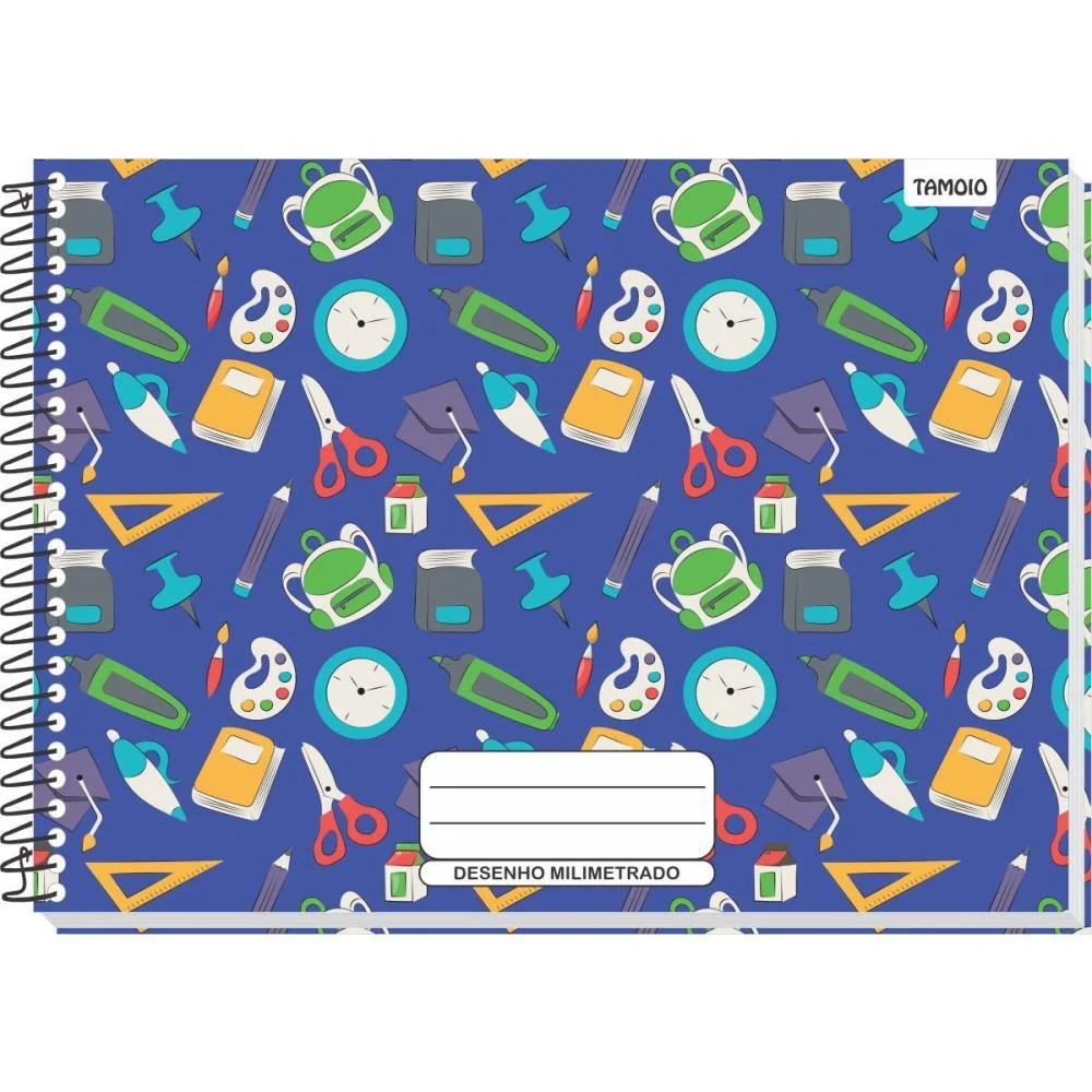 Caderno Desenho Milimetrado Decorado 48F Univ Espiral Cd Tamoio (Pct.c/04) - imagem 4