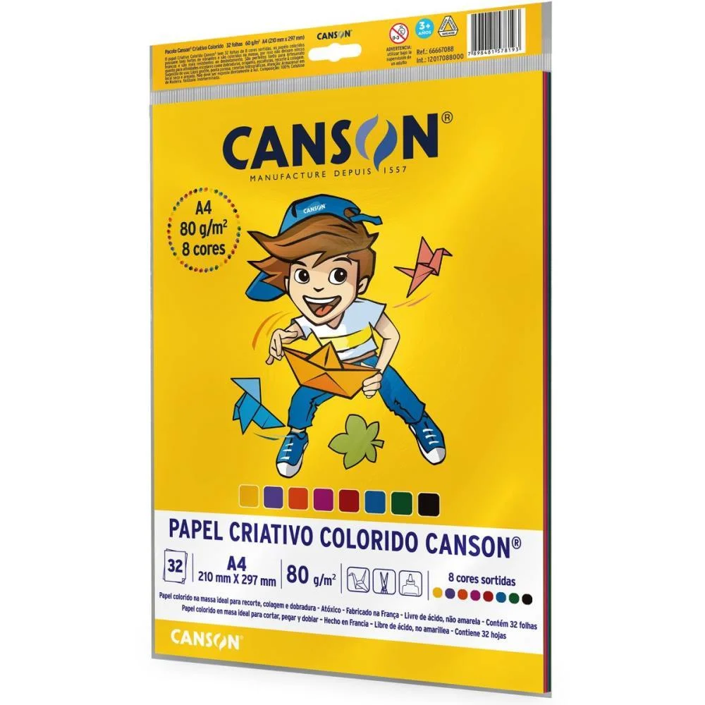 Bloco Para Educacao Artistica 8 Cores A4 80G.32Fls Canson (Bloco) - imagem 3