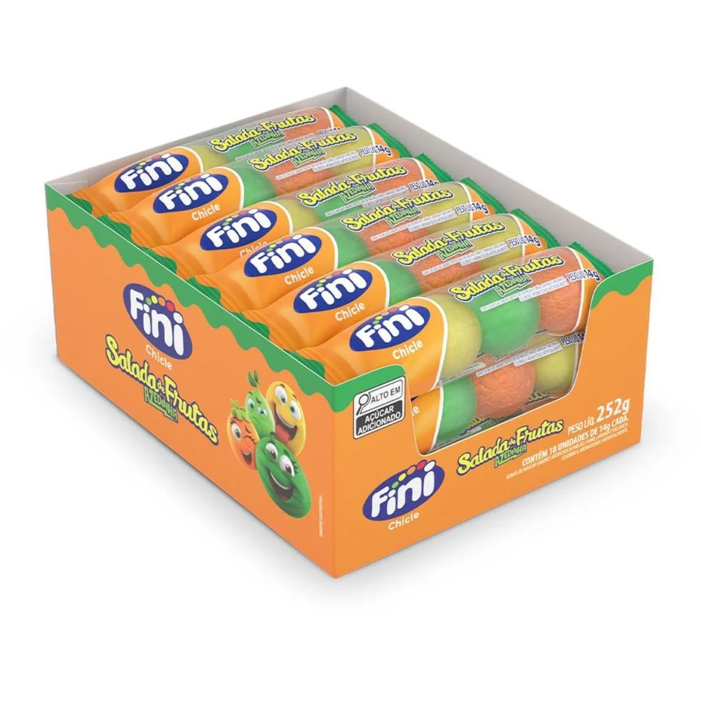 Doce Chicle Salada De Frutas 14G Fini C/ 18 Unidades - imagem 3
