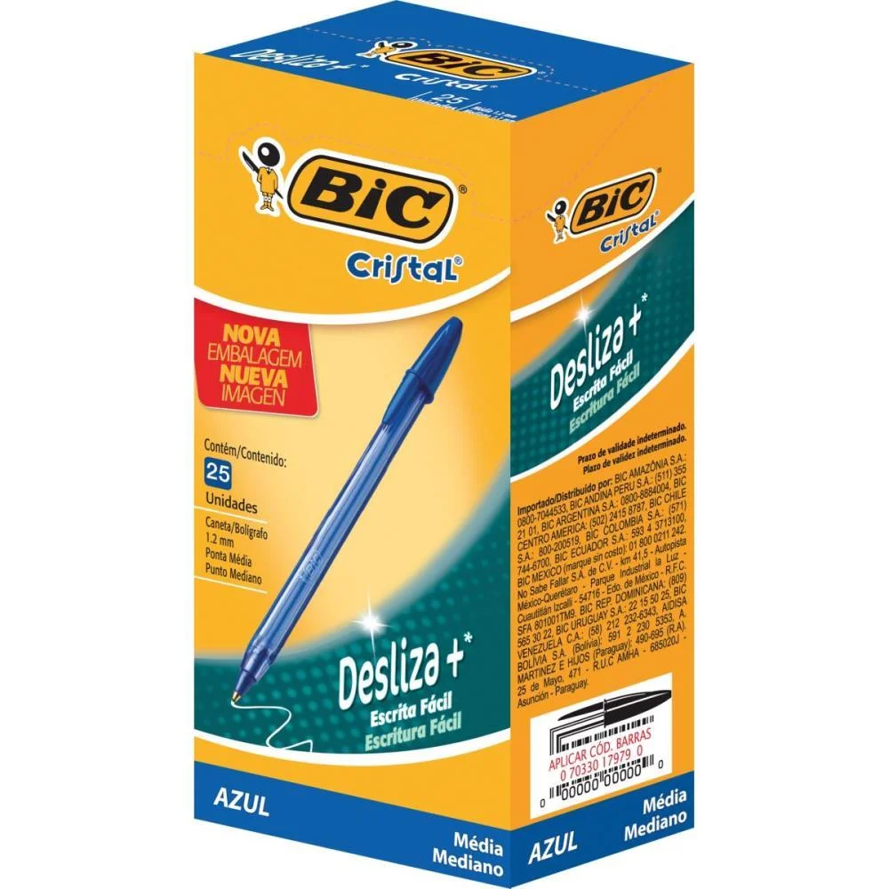 Caneta Esferografica Cristal Soft Azul Bic (Cx.c/25) - imagem 2