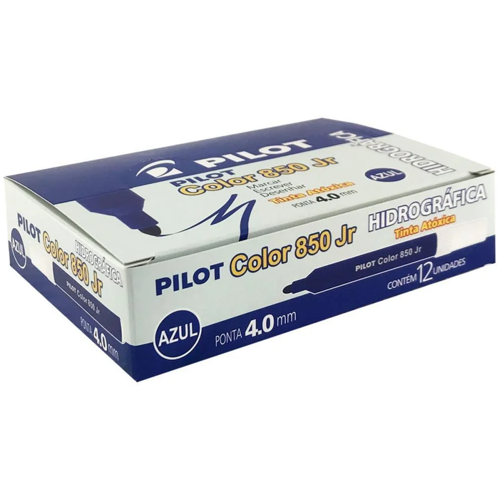 Caneta Hidrografica Color 850L Junior Azul Pilot (Cx.c/12) - imagem 2
