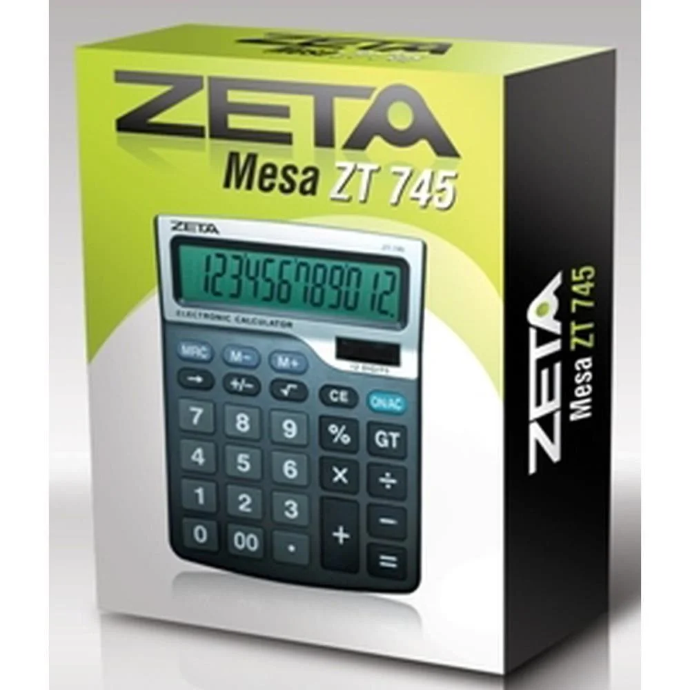 Calculadora De Mesa 12 Dig. Zeta Visor Grd Pr.sol Procalc (Unidade) - imagem 4