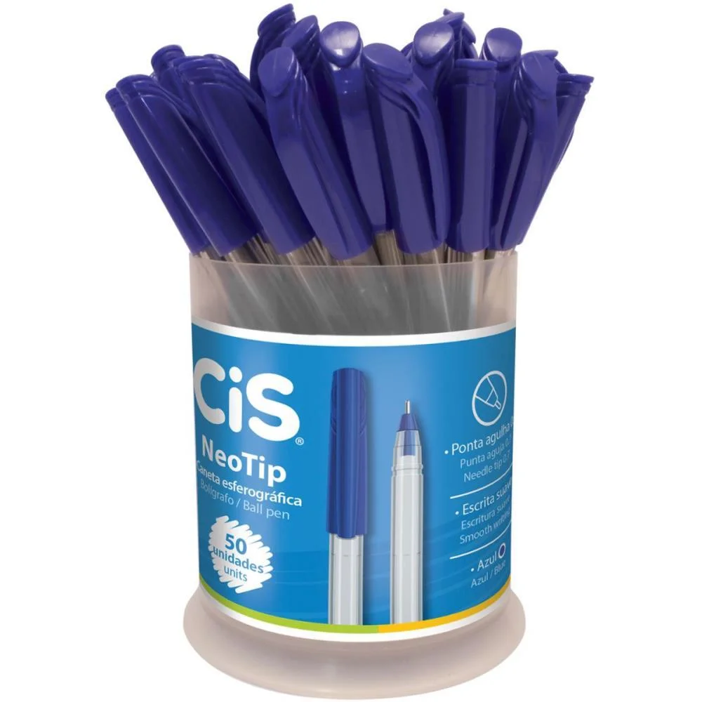 Caneta Esferografica Cis Neotip Azul 0.7Mm Sertic C/ 50 Unidades - imagem 2