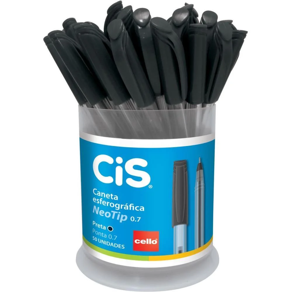 Caneta Esferografica Cis Neotip Preta 0.7Mm Sertic C/ 50 Unidades - imagem 3