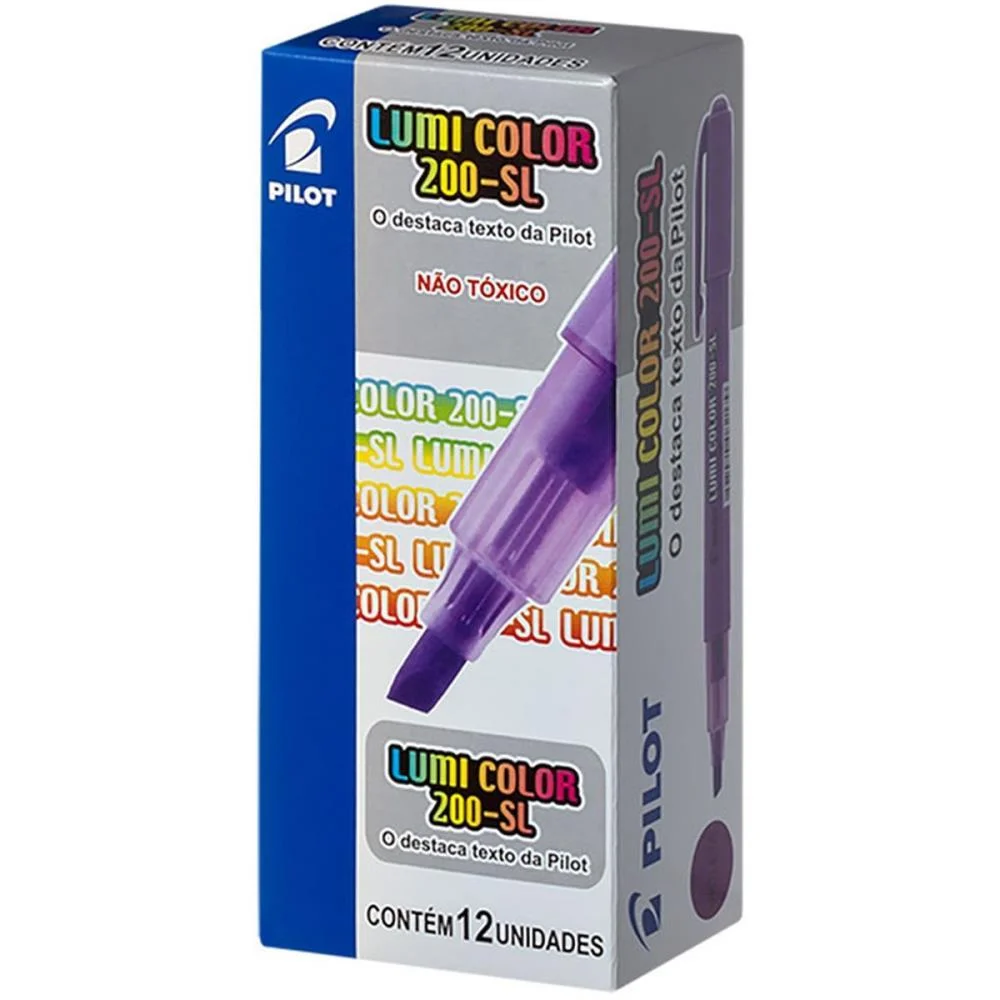 Caneta Marca Texto Lumicolor 200-Sl Violeta Pilot (Cx.c/12) - imagem 4
