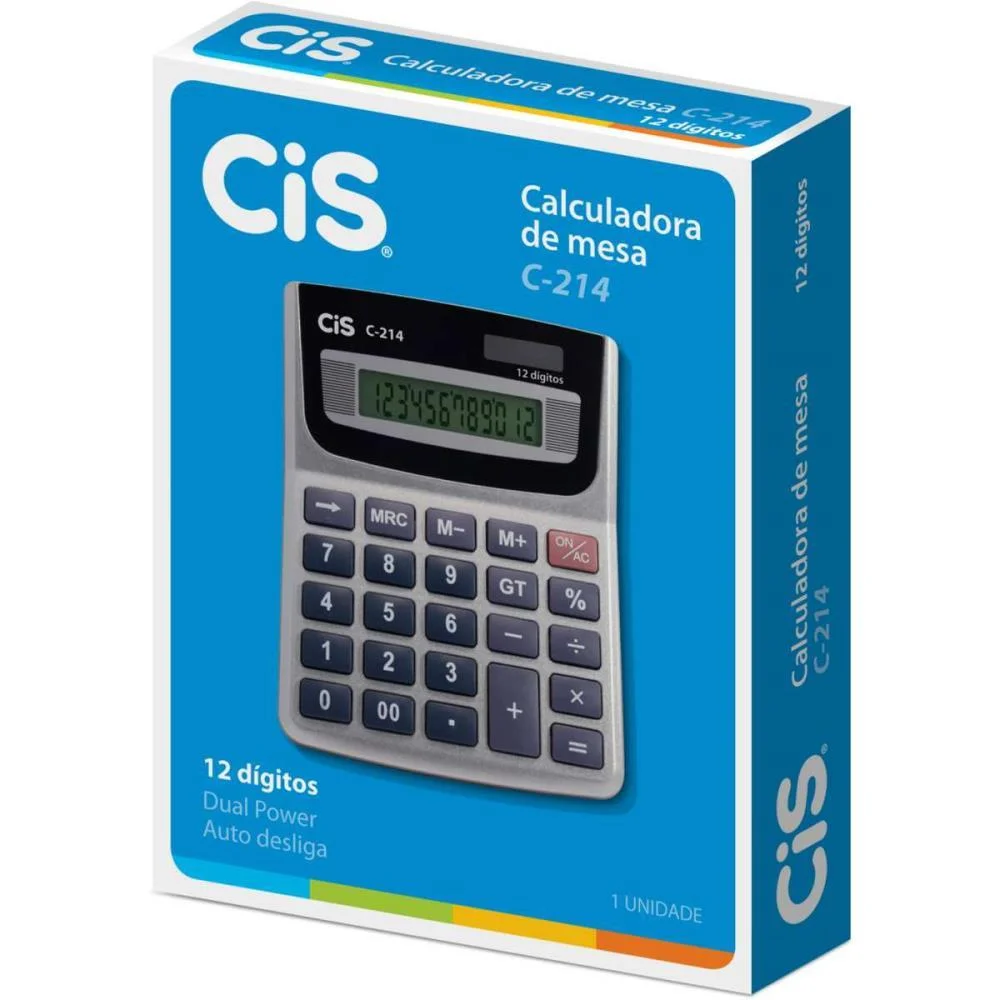 Calculadora De Mesa 12 Dig. Mod.calck C-214 Sertic (Unidade) - imagem 4