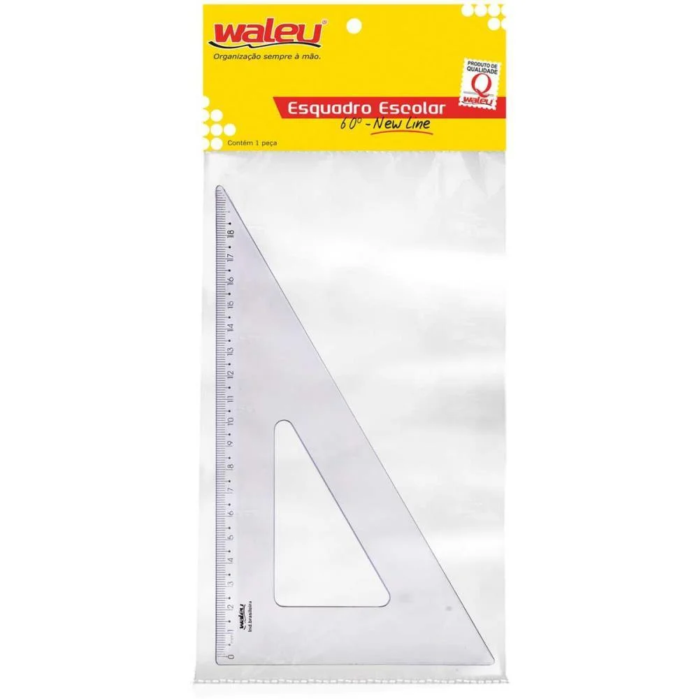Esquadro Poliestireno 60Graus 21Cm. Cr. Maxcril (Pct.c/10) - imagem 2