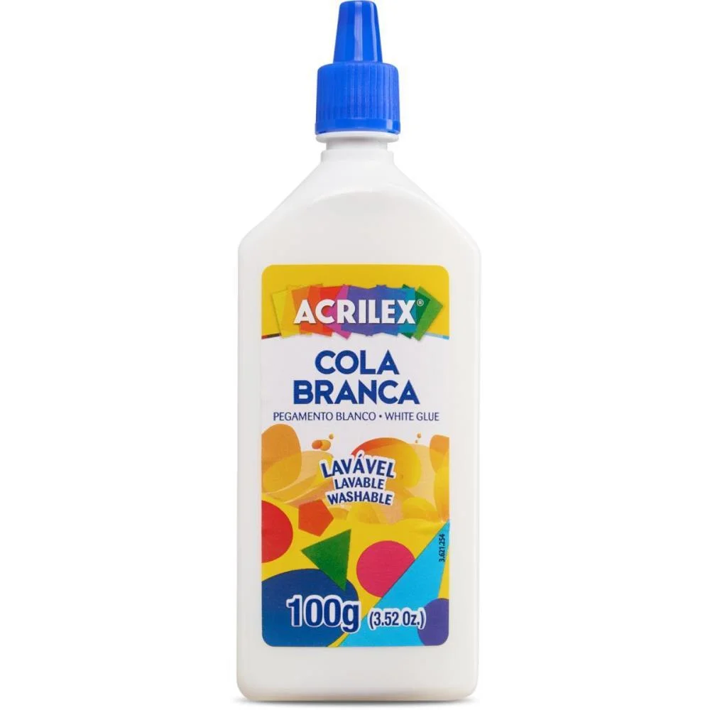Cola Escolar Branca 100G Acrilex (Pct.c/03) - imagem 2