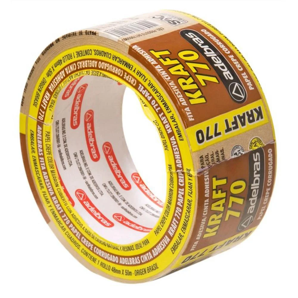Fita Para Empacotamento Papel Kraft 770 48Mmx50Mts. Adelbras (Unidade) - imagem 2