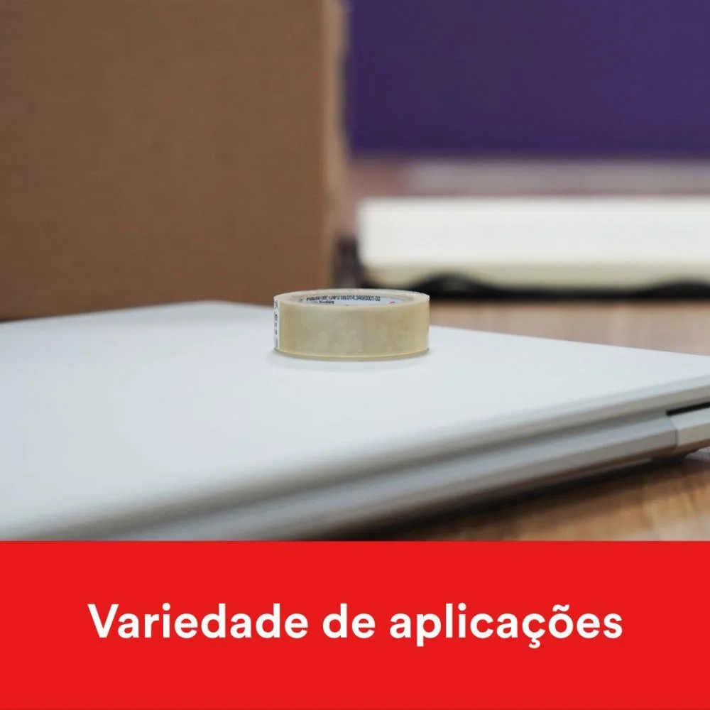 Fita Adesiva Durex Transparente 12Mmx10M. 3M (Pct.c/10) - imagem 4