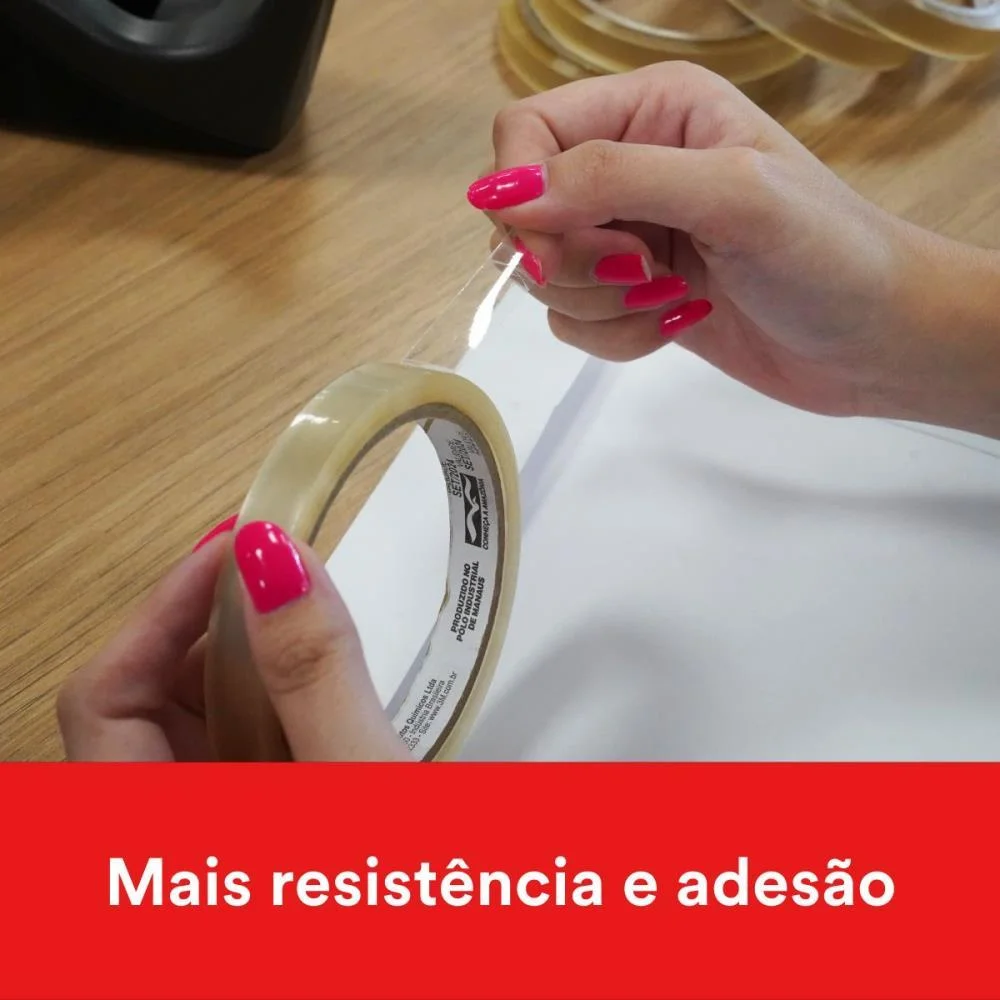 Fita Adesiva Durex Transparente 12Mmx10M. 3M (Pct.c/10) - imagem 6