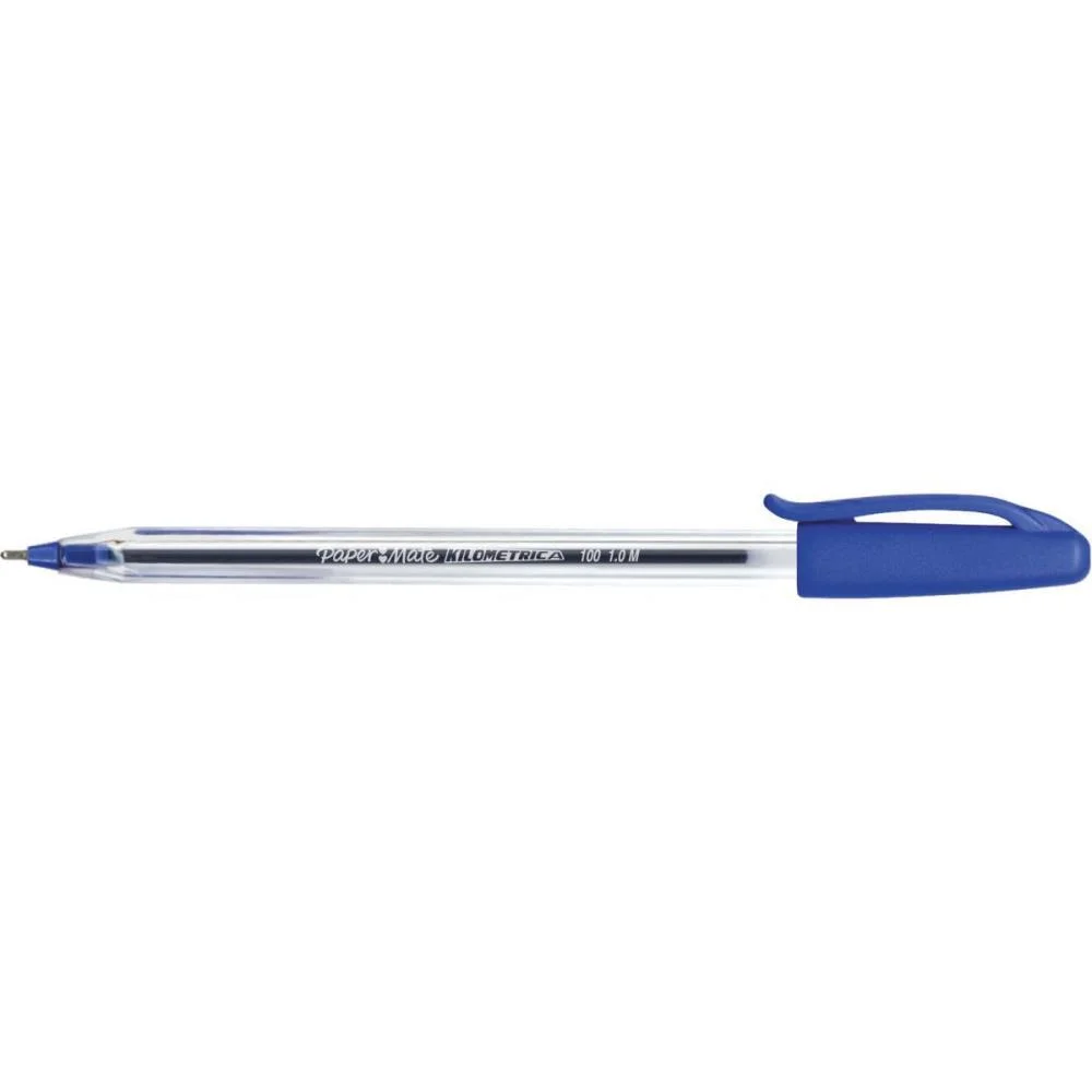 Caneta Esferografica Kilometrica 100 Media Azul Paper Mate (Cx.c/50) - imagem 4