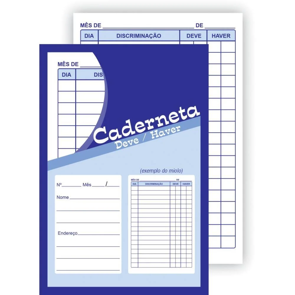 Caderneta Deve/Haver Flexivel 16F Tamoio (Pct.c/50) - imagem 3