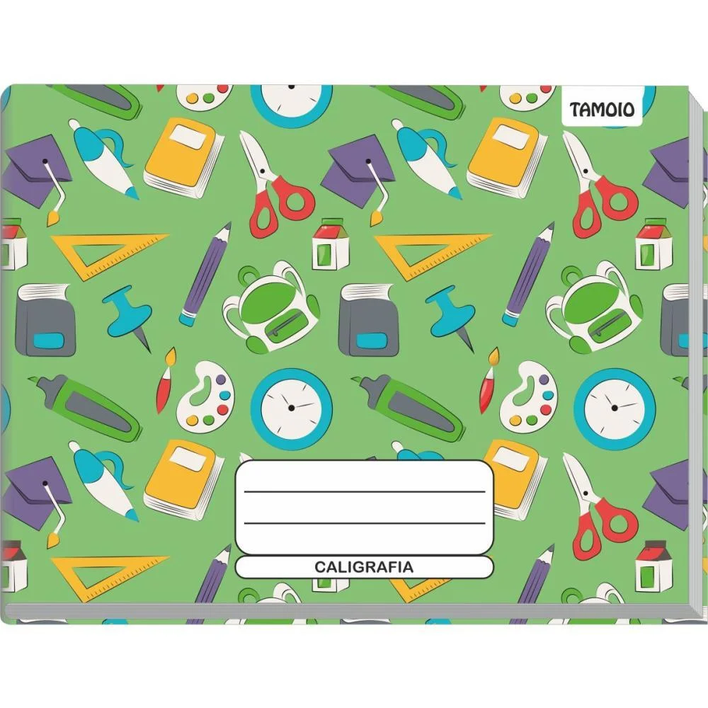 Caderno Caligrafia Capa Dura Decorado 48F 1/4 Broch.horiz. Tamoio (Pct.c/05) - imagem 6