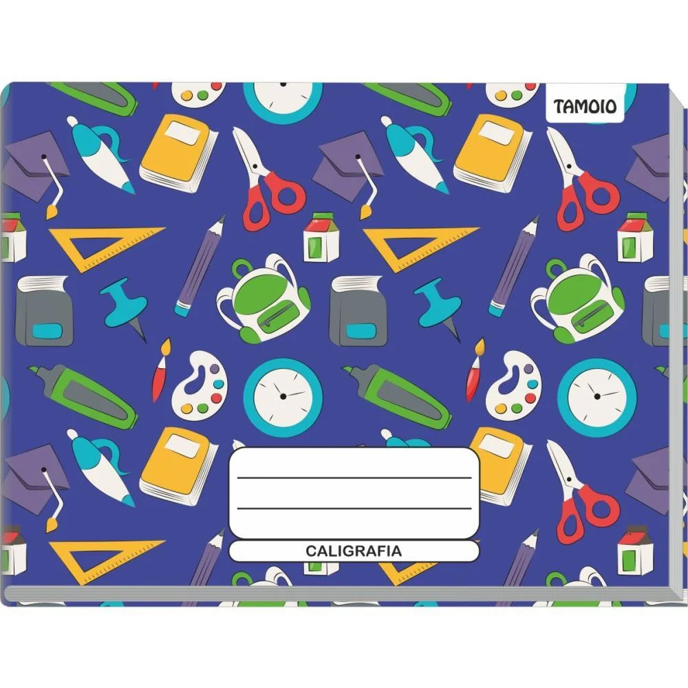 Caderno Caligrafia Capa Dura Decorado 48F 1/4 Broch.horiz. Tamoio (Pct.c/05) - imagem 7