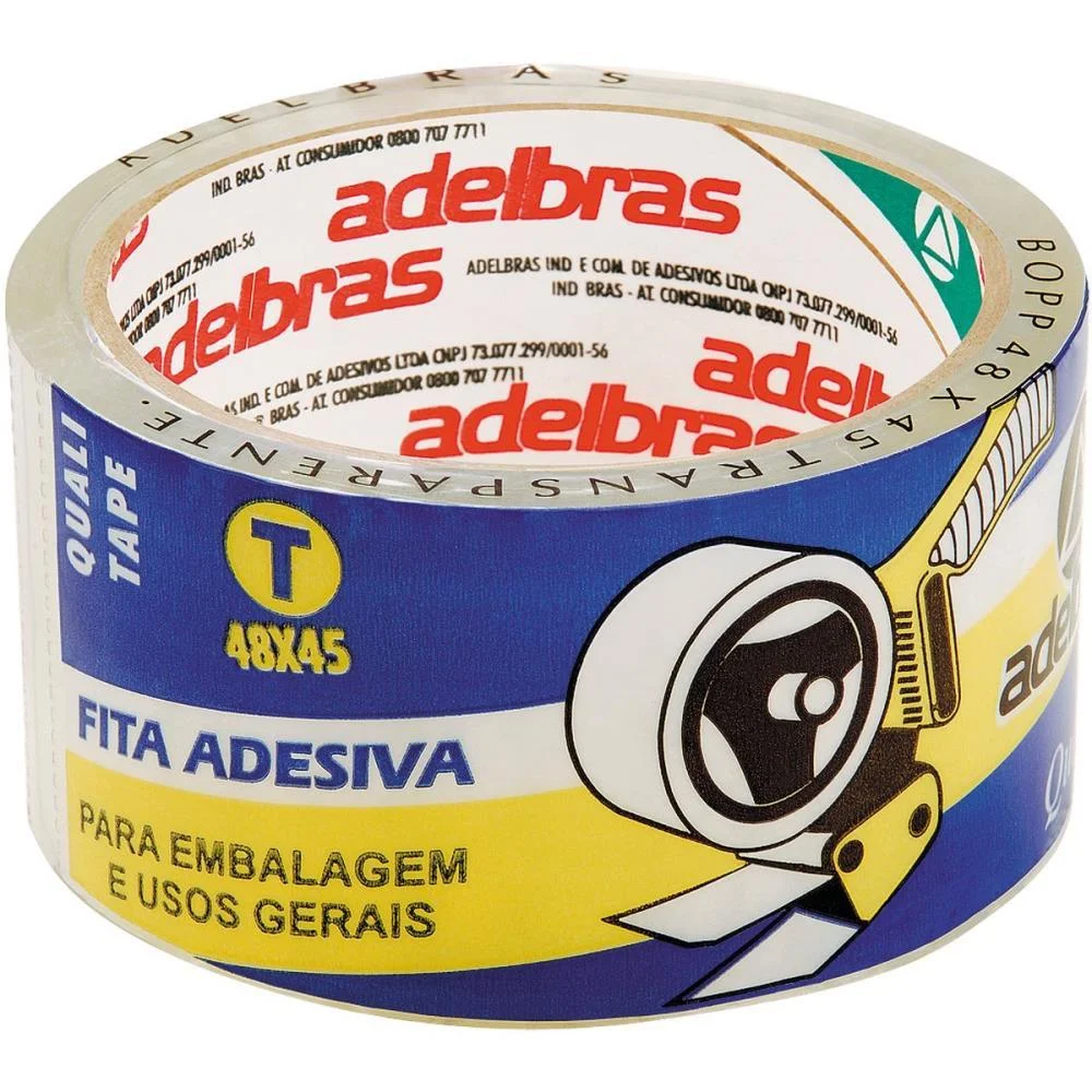 Fita Para Empacotamento Qualitape 48Mmx45M Transp. Adelbras (Unidade) - imagem 2