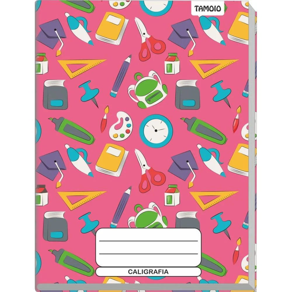 Caderno Caligrafia Capa Dura Decorado 48F 1/4 Broch.vertica Tamoio (Pct.c/05) - imagem 5