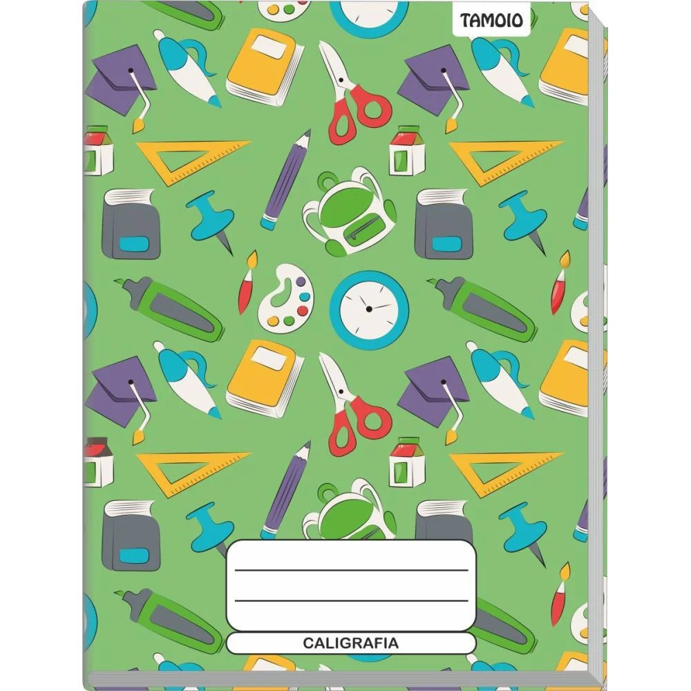 Caderno Caligrafia Capa Dura Decorado 48F 1/4 Broch.vertica Tamoio (Pct.c/05) - imagem 6
