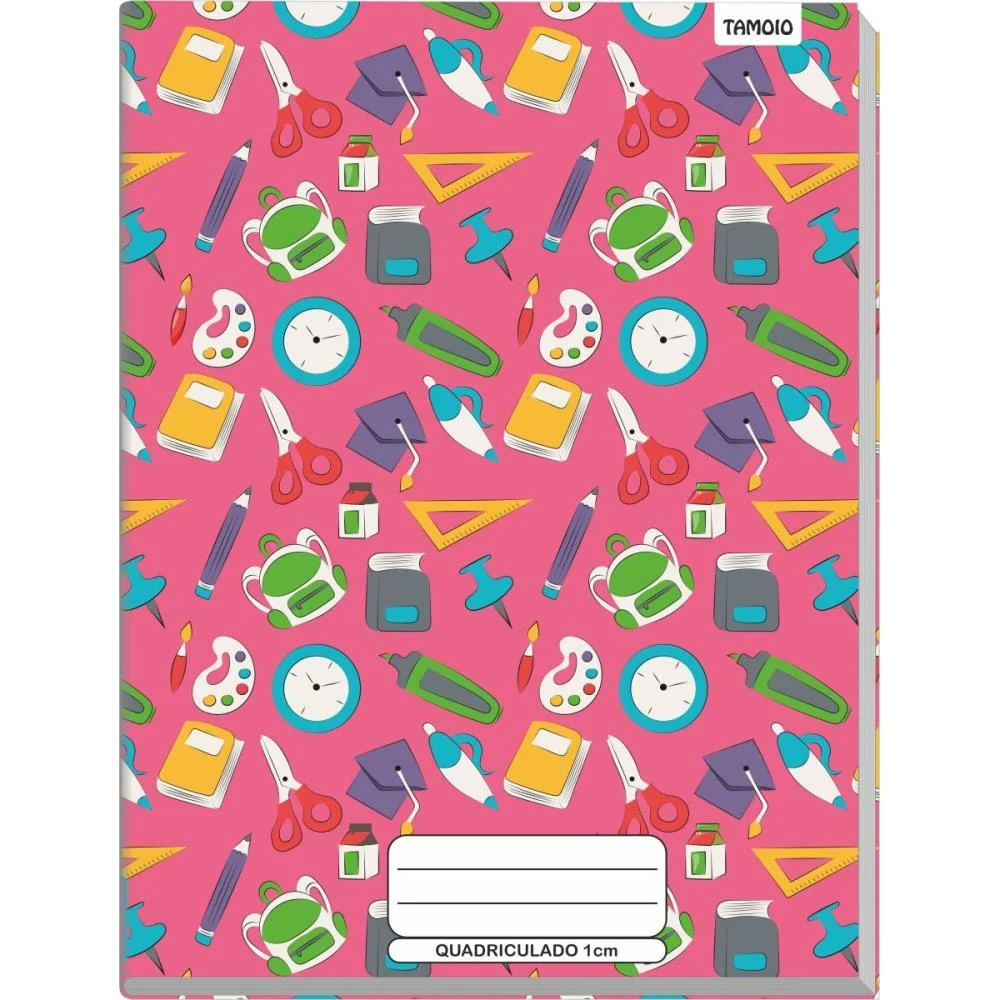 Caderno Quadriculado Univers. 1X1Cm 48F Broch. Decorado Cd Tamoio (Pct.c/05) - imagem 6