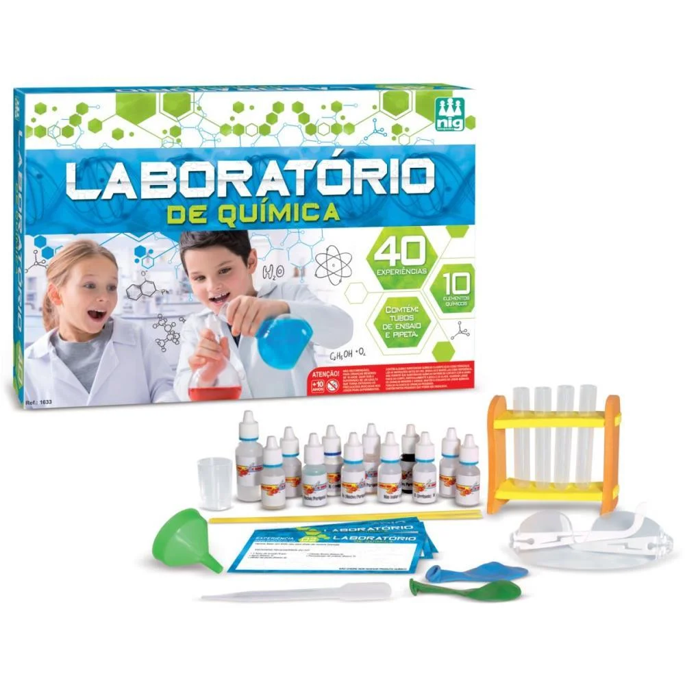 Jogo Diverso Laboratorio De Quimica Nig Brinquedos (Unidade) - imagem 3