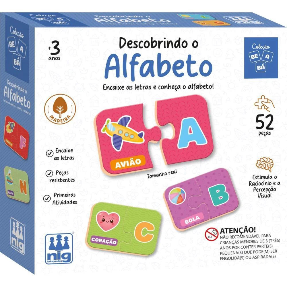 Brinquedo Educativo Be A Ba Descobrindo Alfabeto Nig Brinquedos (Unidade) - imagem 3
