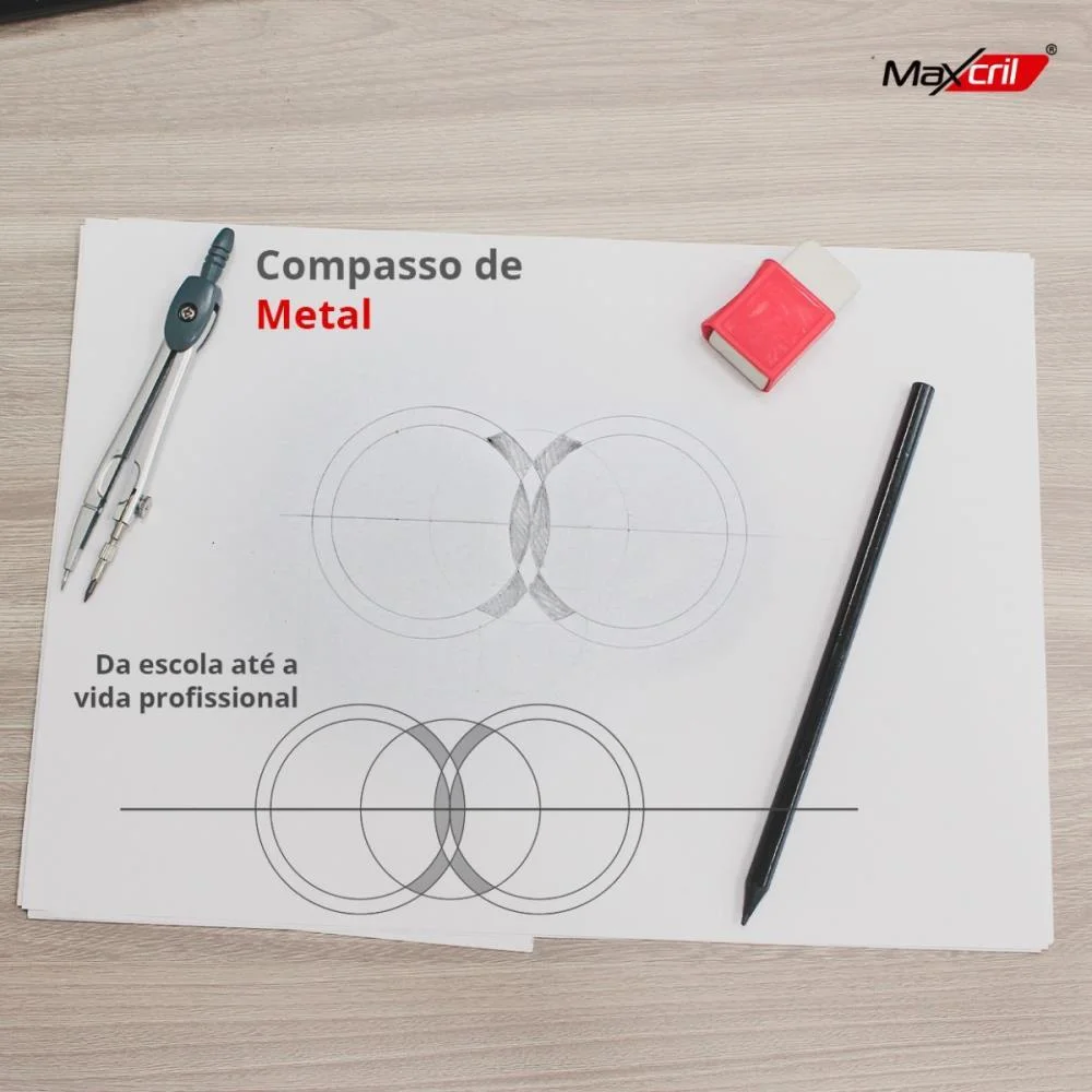Compasso Escolar Metal Maxcril (Unidade) - imagem 4
