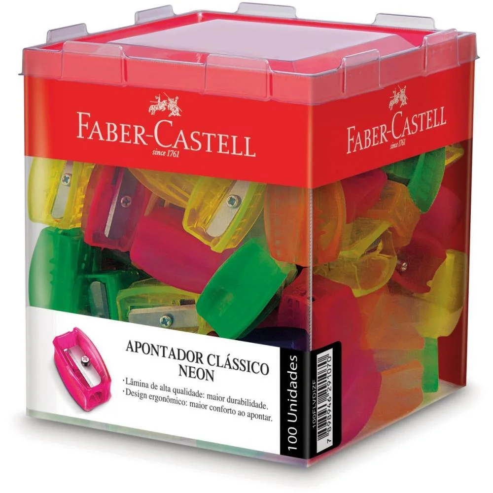 Apontador Sem Deposito Neon Simples Faber-Castell (Dp.c/100) - imagem 3