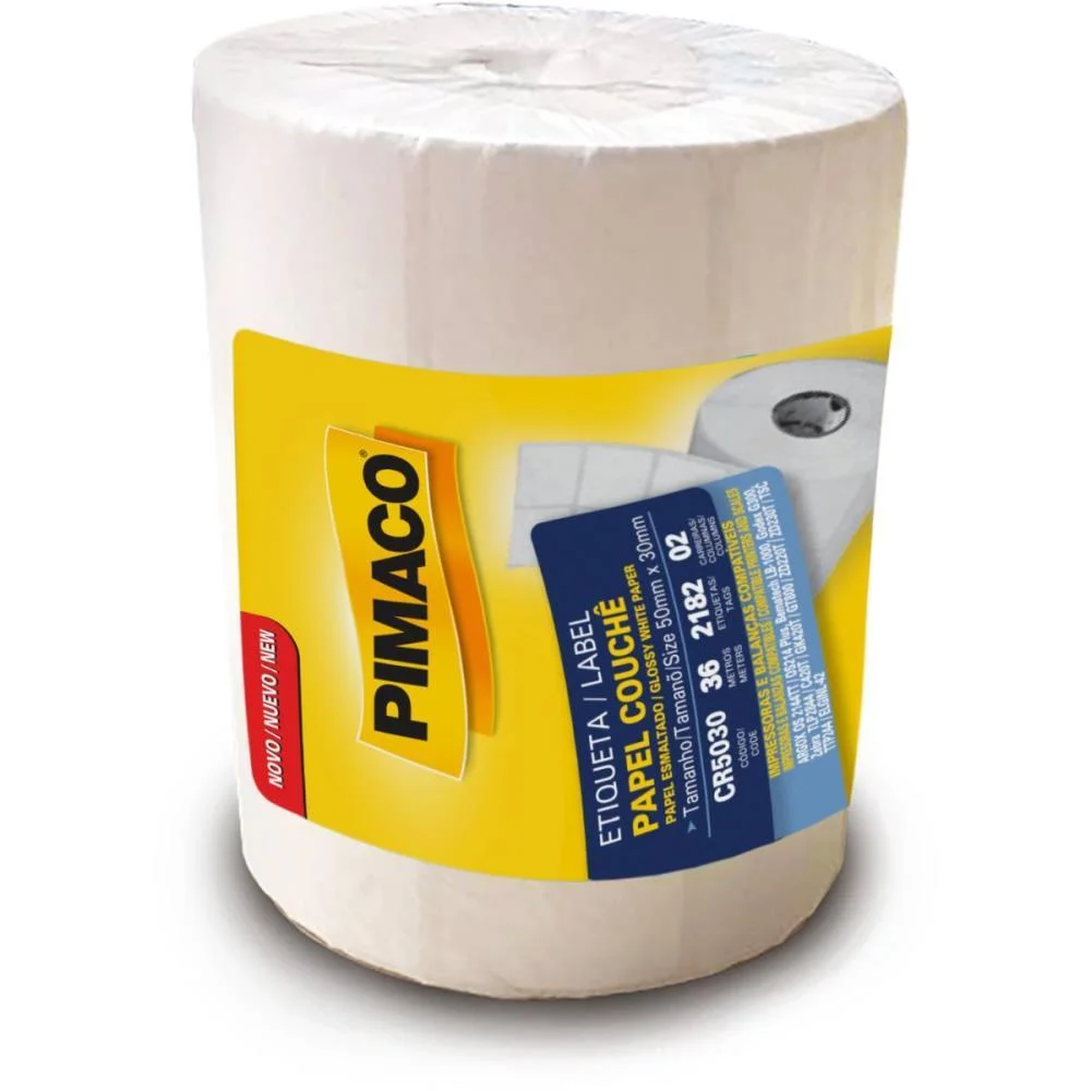 Etiqueta Adesiva Couche 50Mmx30Mm C/2182 Etiq. Pimaco (Rolo) - imagem 2