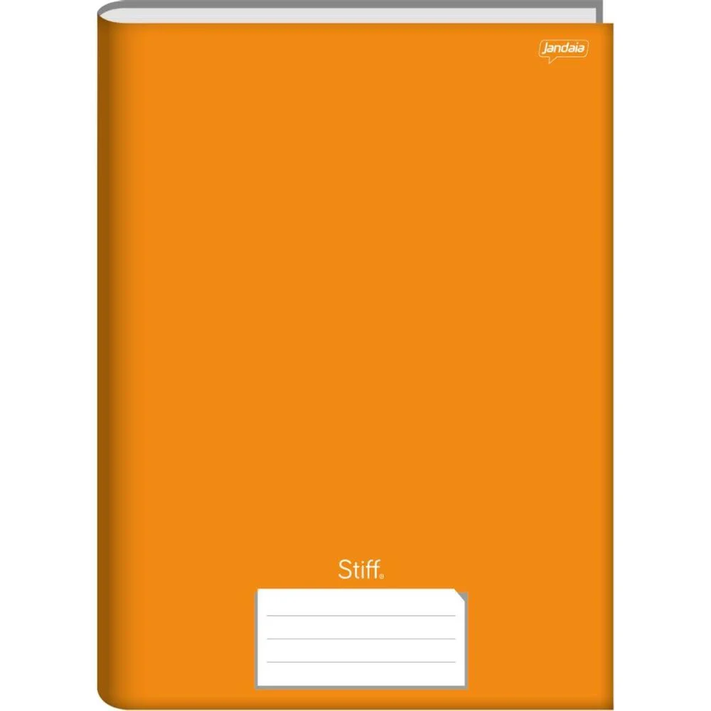 Caderno Brochura 1/4 Capa Dura Stiff 48 Folhas Laranja Jandaia (Pct.c/10) - imagem 2