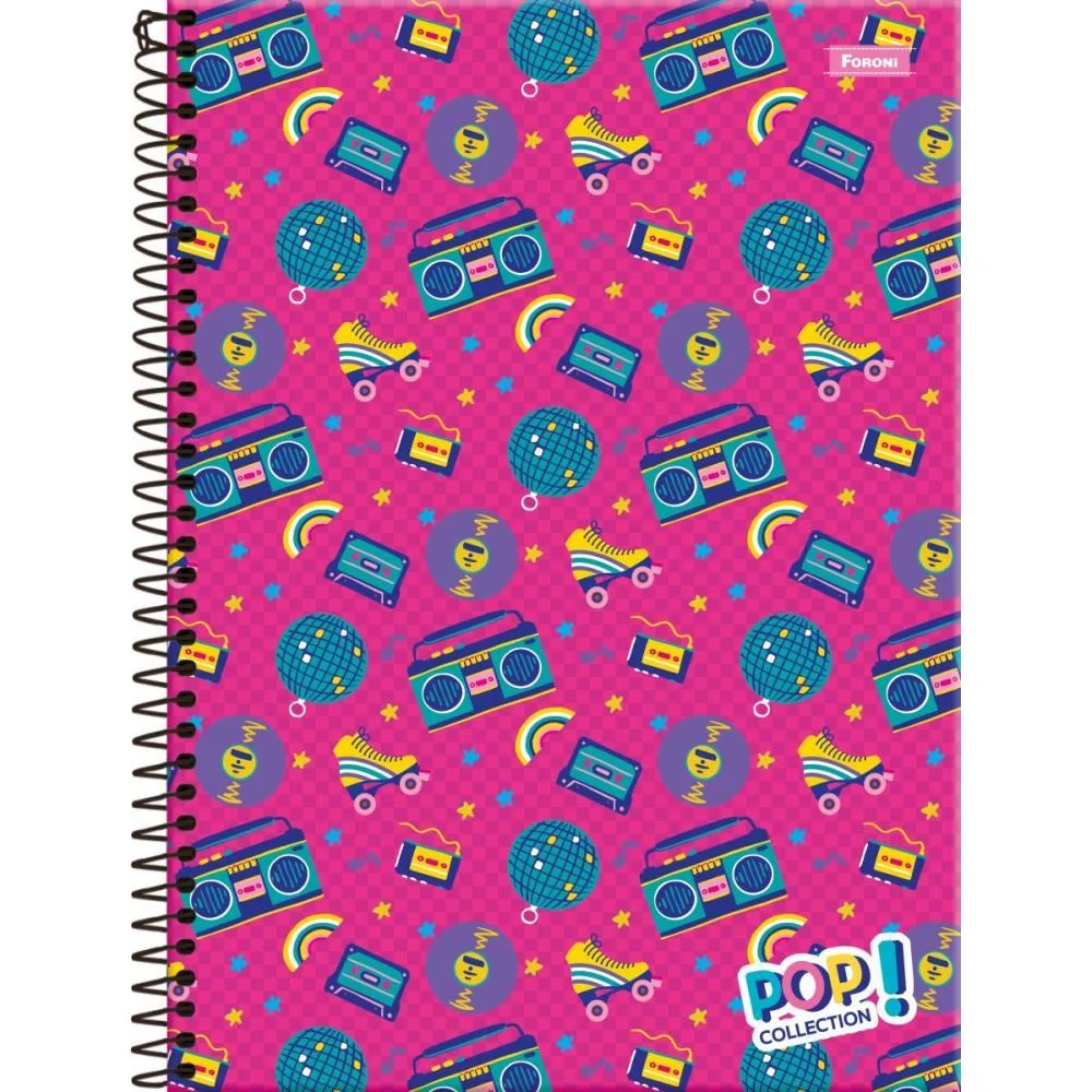 Caderno 10X1 Capa Dura Pop Collection 200 Folhas Foroni (Pct.c/04) - imagem 4