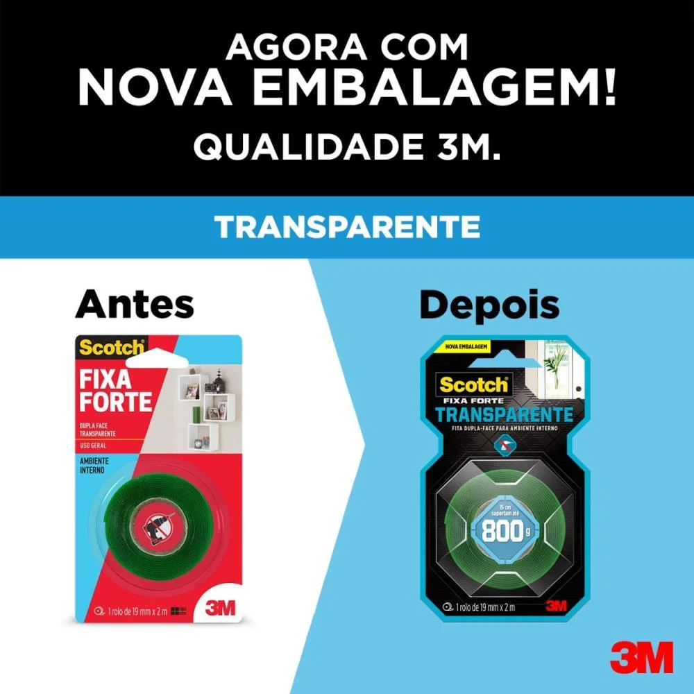 Fita Fixa Forte Silicone Transp/Verde 19Mmx2M 3M - imagem 4