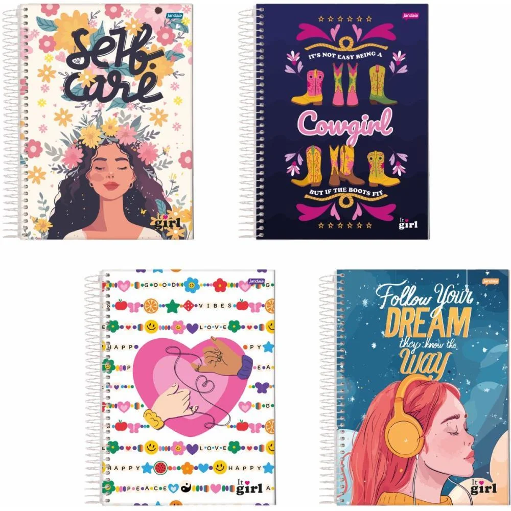 Caderno 10X1 Capa Dura It Girl 200Fls. Jandaia (Pct.c/04) - imagem 2