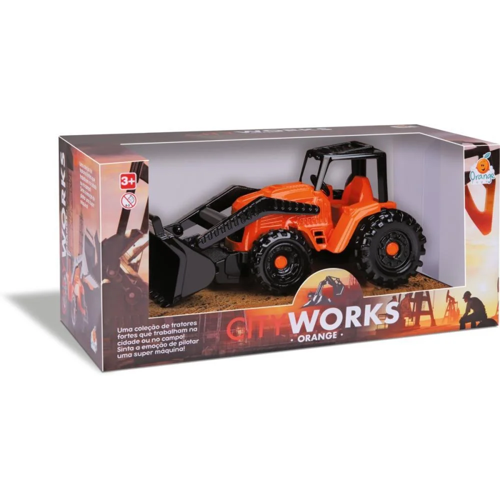 Trator City Work Carregadeira Orange Toys (Unidade) - imagem 3