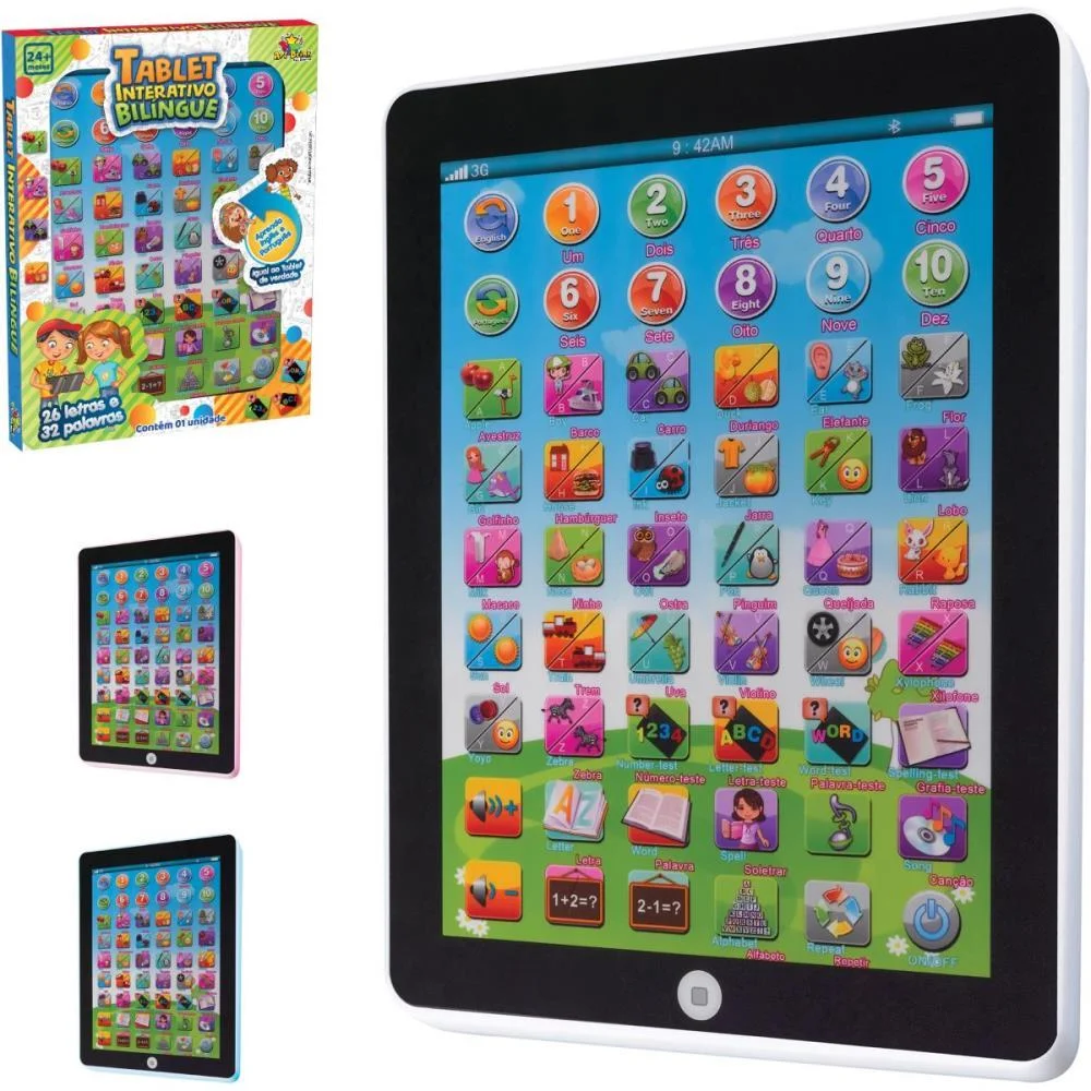 Brinquedo Diverso Tablet Interativo Bilingue 3 Art Brink (Unidade) - imagem 5