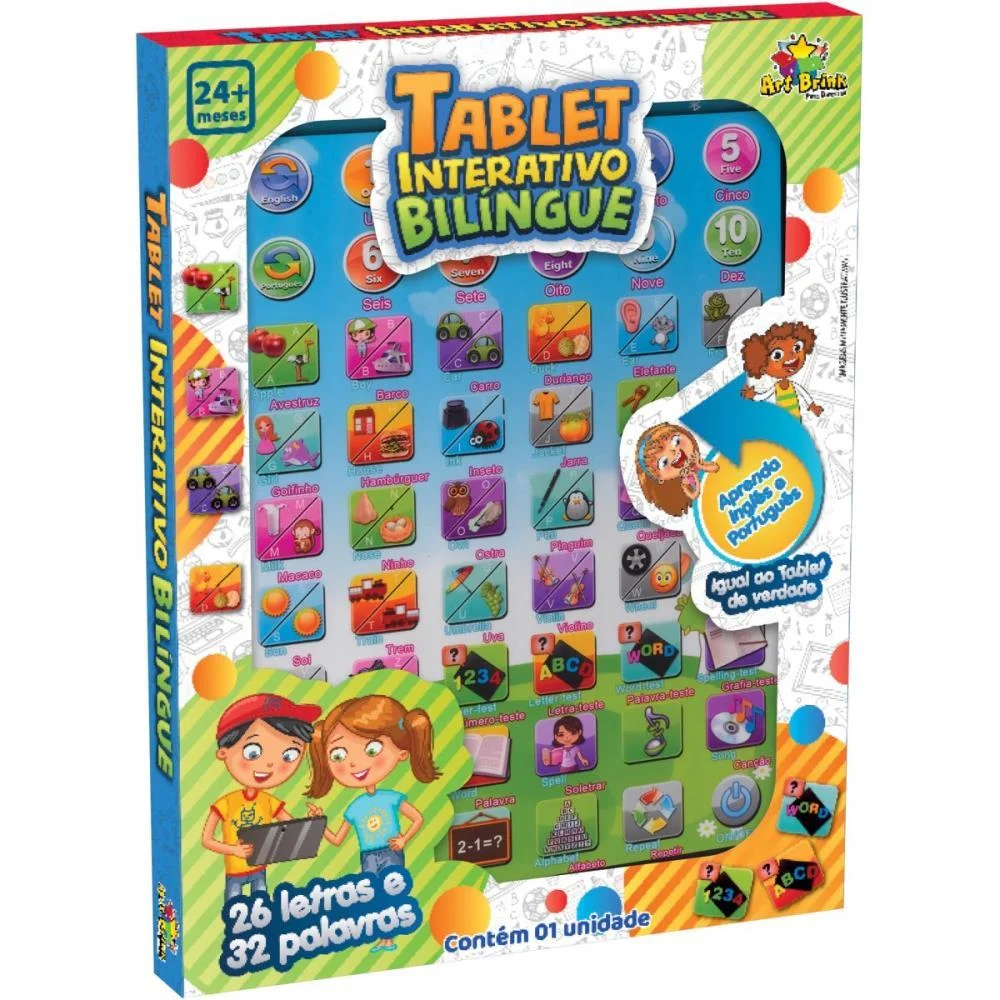 Brinquedo Diverso Tablet Interativo Bilingue 3 Art Brink (Unidade) - imagem 6