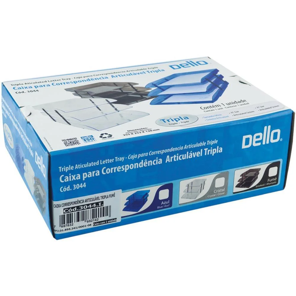 Caixa Correspondencia Tripla Articulavel Fume Dello (Unidade) - imagem 5