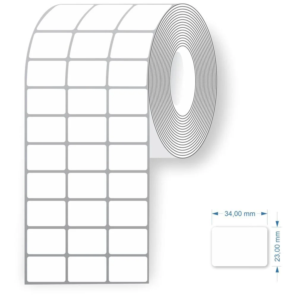 Etiqueta Para Codigo De Barras Couche 34X23X30M 3Carreiras Grespan (Rolo) - imagem 2