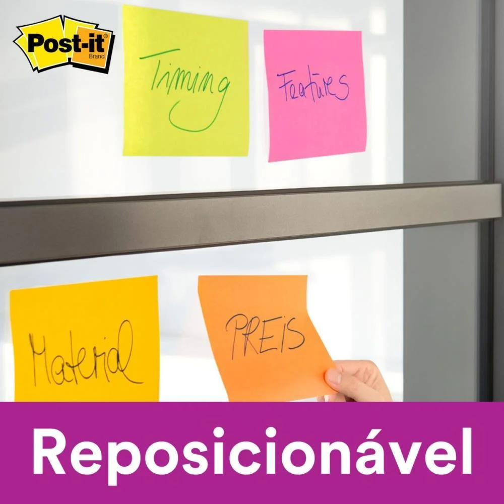 Bloco De Recado Post-It 76X76Mm Rosa 45Fls. 3M (Unidade) - imagem 7