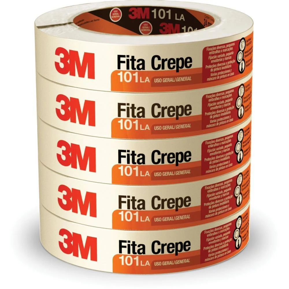 Fita Crepe Escolar 101 24Mmx50M. 3M (Pct.c/05) - imagem 3
