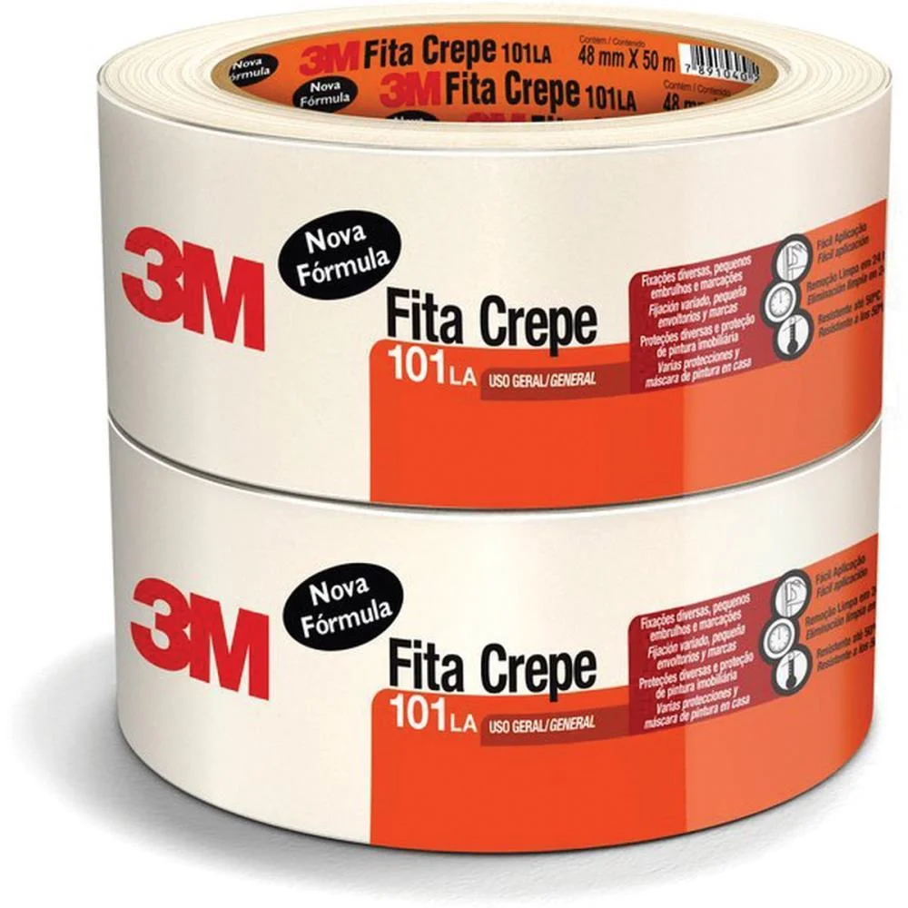 Fita Crepe Escolar 101 48Mmx50M. 3M (Pct.c/02) - imagem 3