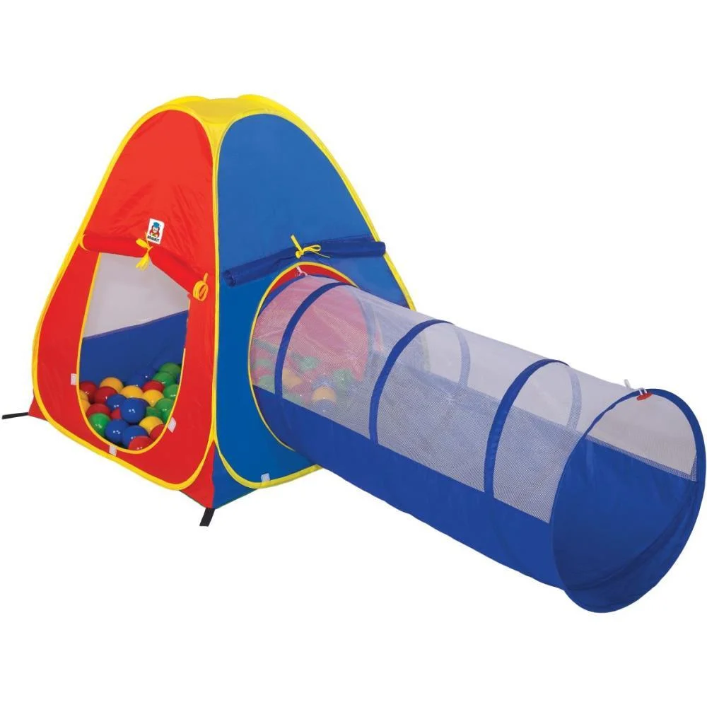 Barraca Infantil Tunel 2 Em 1 C/60 Bolinhas Braskit (Unidade) - imagem 4