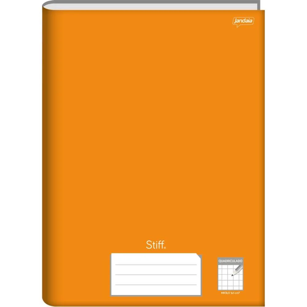 Caderno Quadriculado Univers. 1X1Cm 96F Brochurao Laranja Cd Jandaia (Pct.c/05) - imagem 4